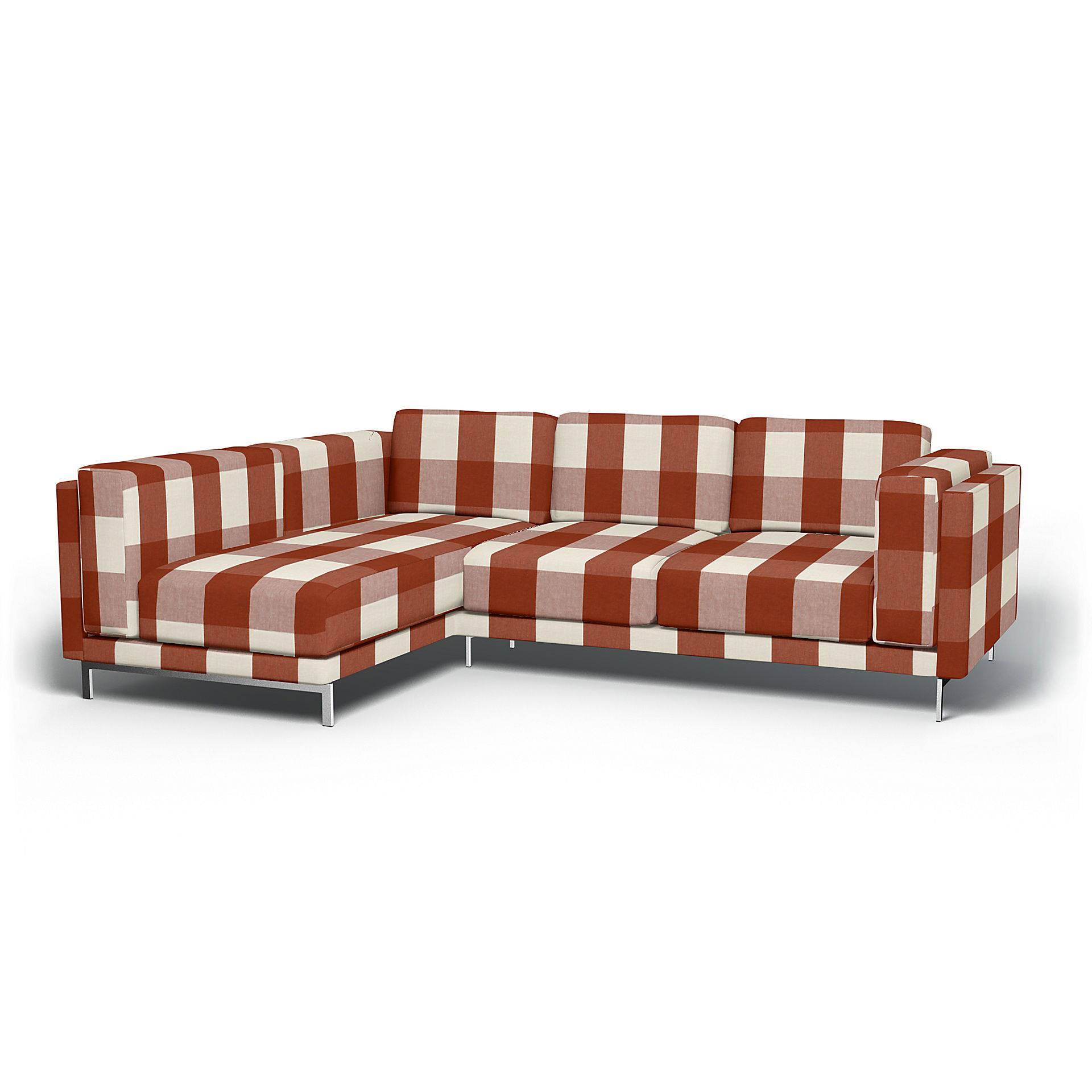 IKEA - Bezug für 3er-Sofa Nockeby, Récamiere links, Terracotta, Leinen - Bemz IKEA - Bezug für 3er-Sofa Nockeby, Récamiere links, Terracotta, Leinen - Bemz von Bemz