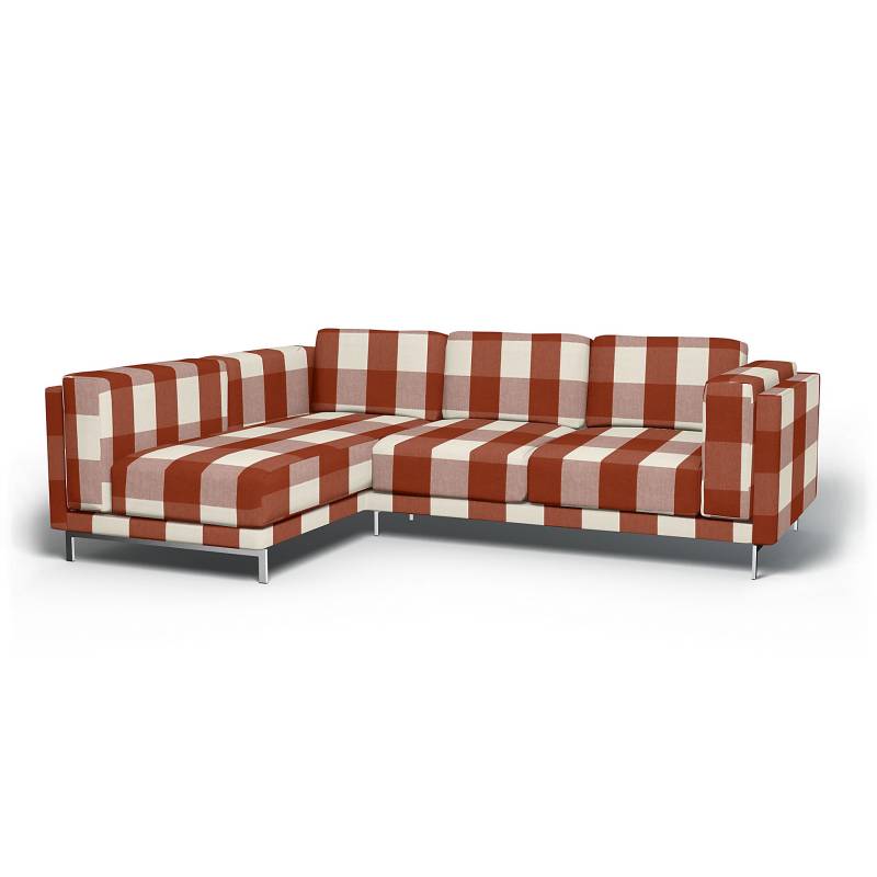 IKEA - Bezug für 3er-Sofa Nockeby, Récamiere links, Terracotta, Leinen - Bemz IKEA - Bezug für 3er-Sofa Nockeby, Récamiere links, Terracotta, Leinen - Bemz von Bemz