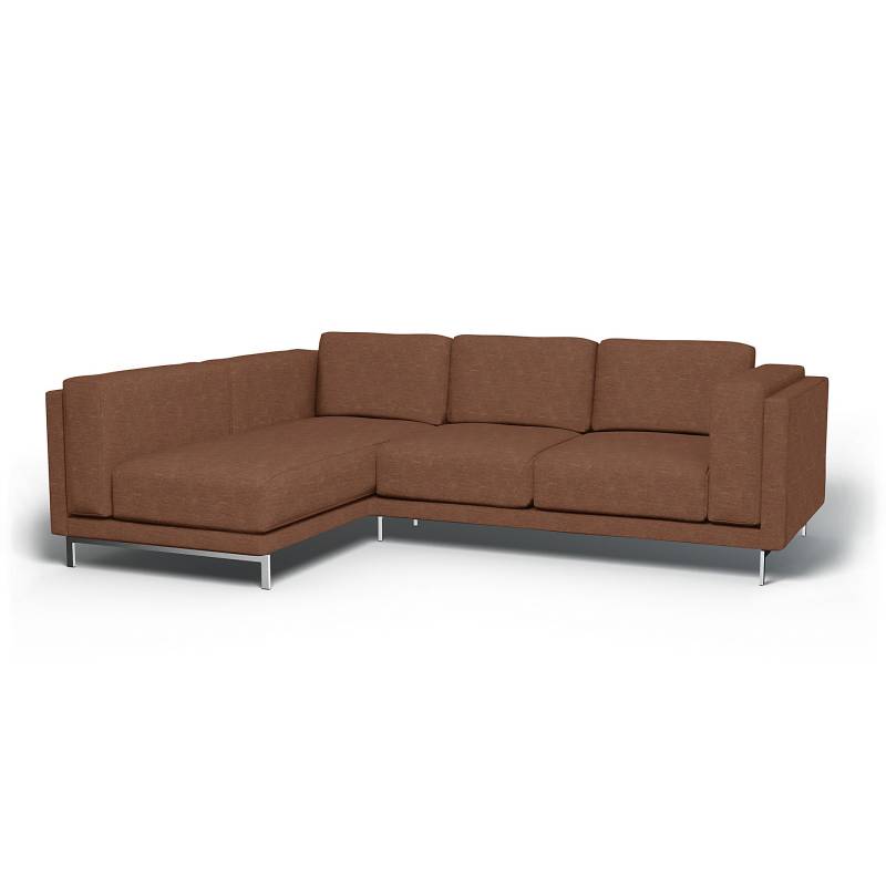 IKEA - Bezug für 3er-Sofa Nockeby, Récamiere links, Vintage Rose, Samt - Bemz IKEA - Bezug für 3er-Sofa Nockeby, Récamiere links, Vintage Rose, Samt - Bemz von Bemz