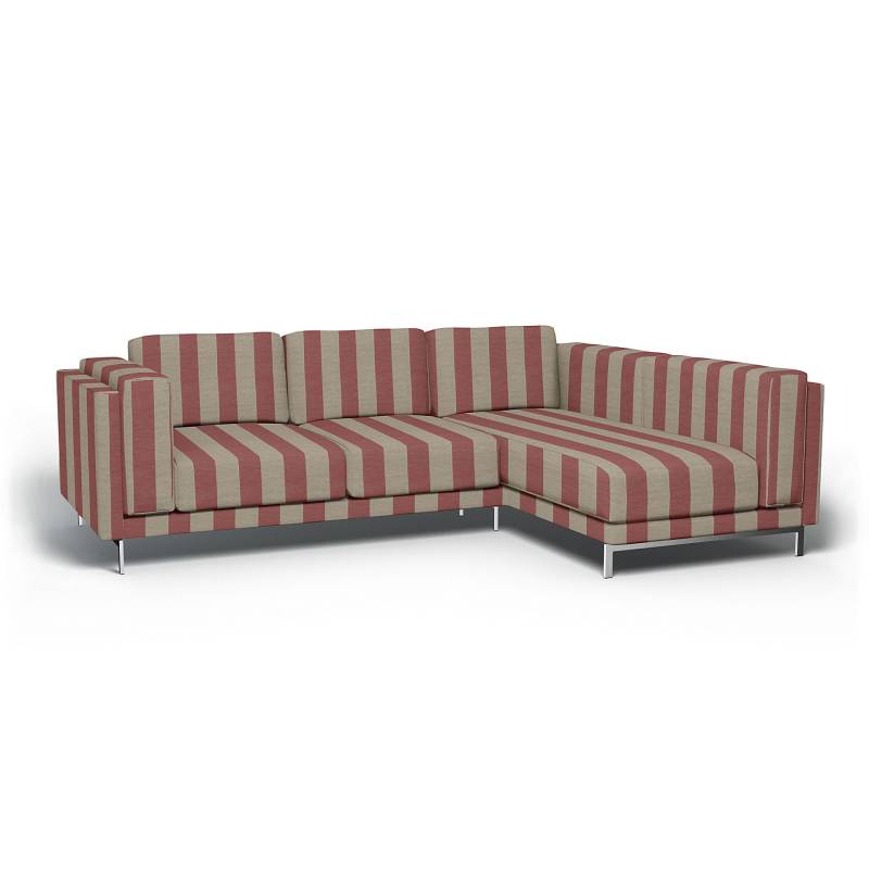 IKEA - Bezug für 3er-Sofa Nockeby, Récamiere rechts, Soft Red, Leinen - Bemz IKEA - Bezug für 3er-Sofa Nockeby, Récamiere rechts, Soft Red, Leinen - Bemz von Bemz