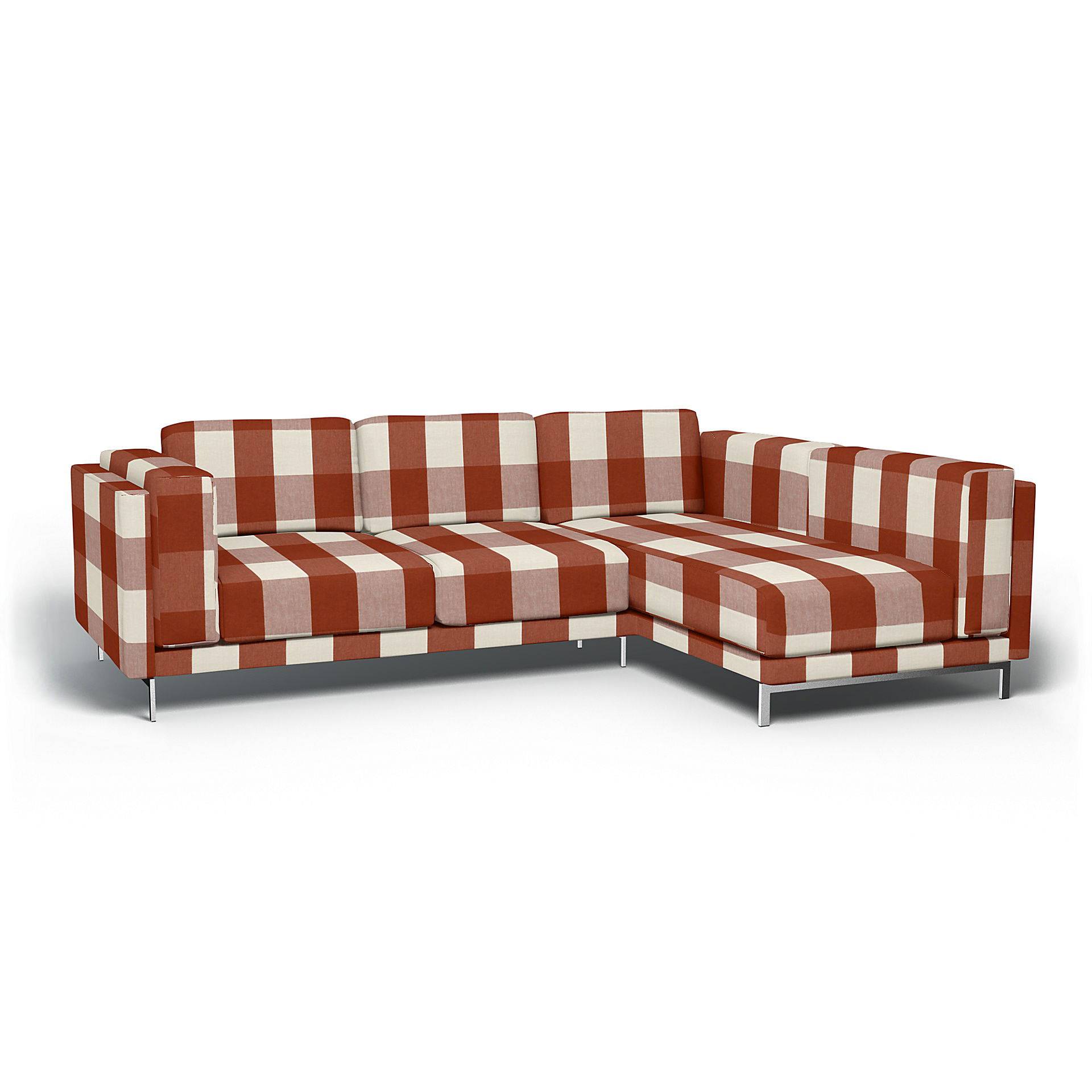 IKEA - Bezug für 3er-Sofa Nockeby, Récamiere rechts, Terracotta, Leinen - Bemz IKEA - Bezug für 3er-Sofa Nockeby, Récamiere rechts, Terracotta, Leinen - Bemz von Bemz