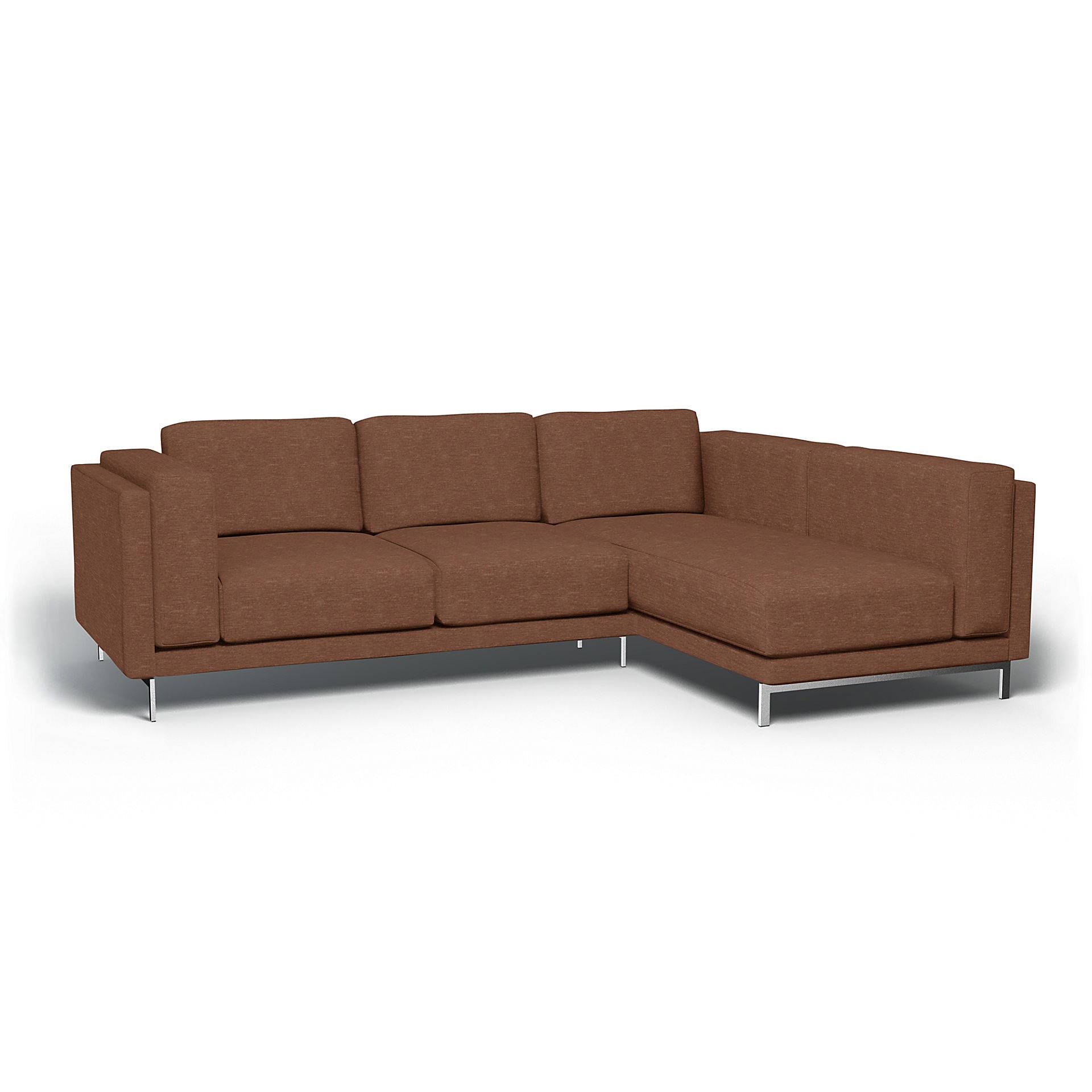 IKEA - Bezug für 3er-Sofa Nockeby, Récamiere rechts, Vintage Rose, Samt - Bemz IKEA - Bezug für 3er-Sofa Nockeby, Récamiere rechts, Vintage Rose, Samt - Bemz von Bemz