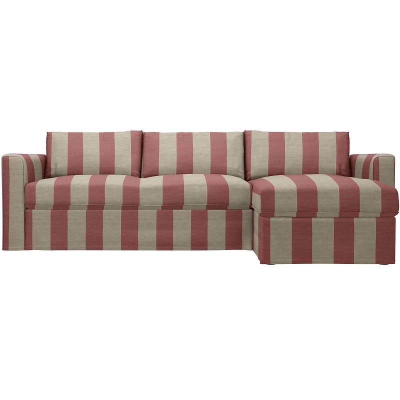 IKEA - Bezug für 3er-Sofa Vimle mit Récamiere, Soft Red, Leinen - Bemz von Bemz