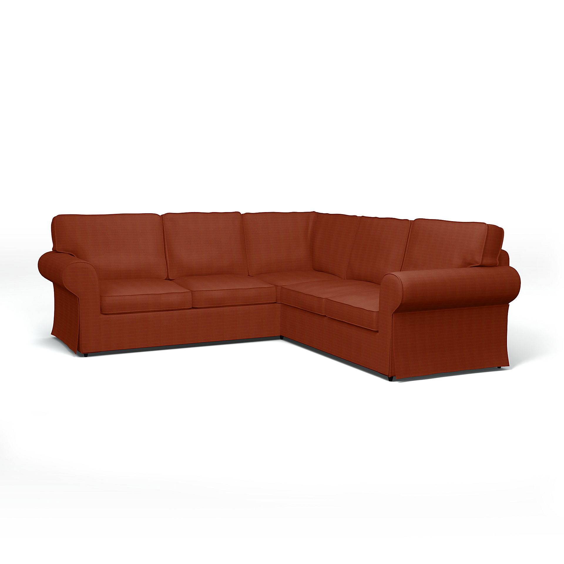 IKEA - Bezug für 4er-Ecksofa Ektorp, Burnt Sienna, Samt - Bemz IKEA - Bezug für 4er-Ecksofa Ektorp, Burnt Sienna, Samt - Bemz von Bemz