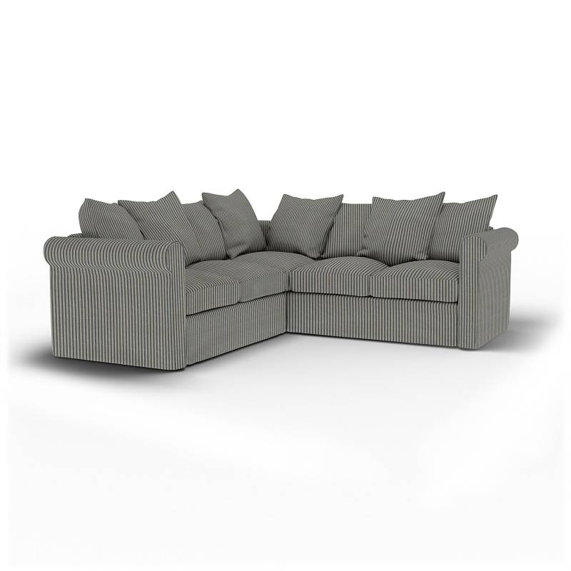 IKEA - Bezug für 4er-Ecksofa Grönlid, Dark Blue / Natural, Leinen - Bemz IKEA - Bezug für 4er-Ecksofa Grönlid, Dark Blue / Natural, Leinen - Bemz von Bemz
