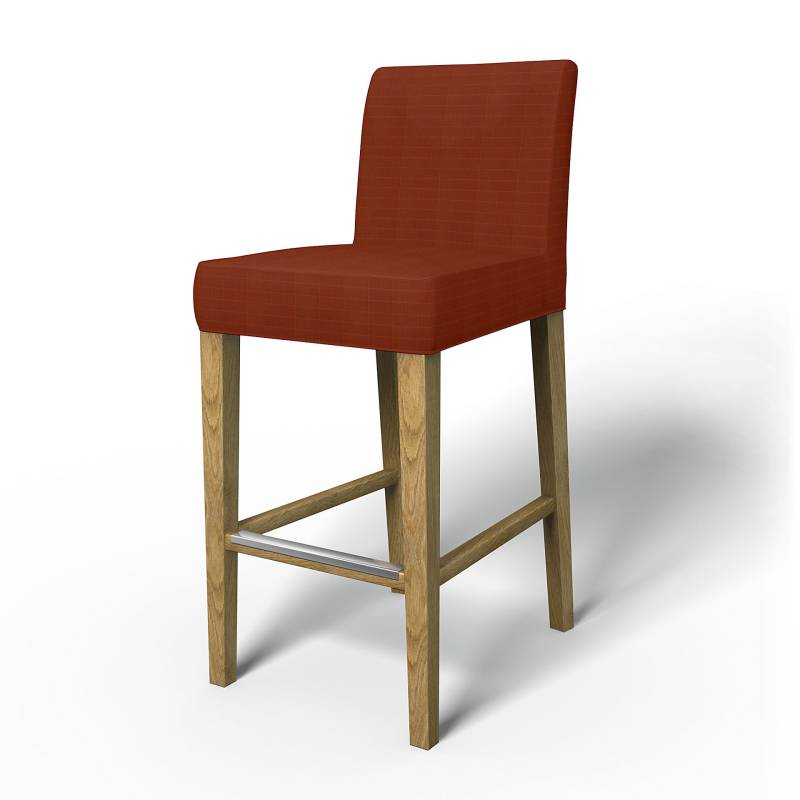 IKEA - Bezug für Barhocker Henriksdal (Standardmodell), Burnt Sienna, Samt - Bemz von Bemz