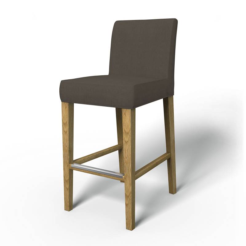 IKEA - Bezug für Barhocker Henriksdal (Standardmodell), Mocha, Leinen - Bemz von Bemz