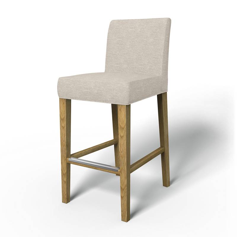 IKEA - Bezug für Barhocker Henriksdal (Standardmodell), Natural White, Samt - Bemz von Bemz