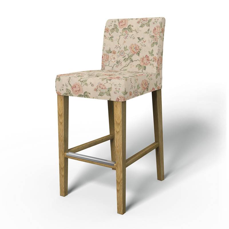 IKEA - Bezug für Barhocker Henriksdal (Standardmodell), Rosenträd Light, BEMZ x BORÅSTAPETER COLLECTION - Bemz von Bemz