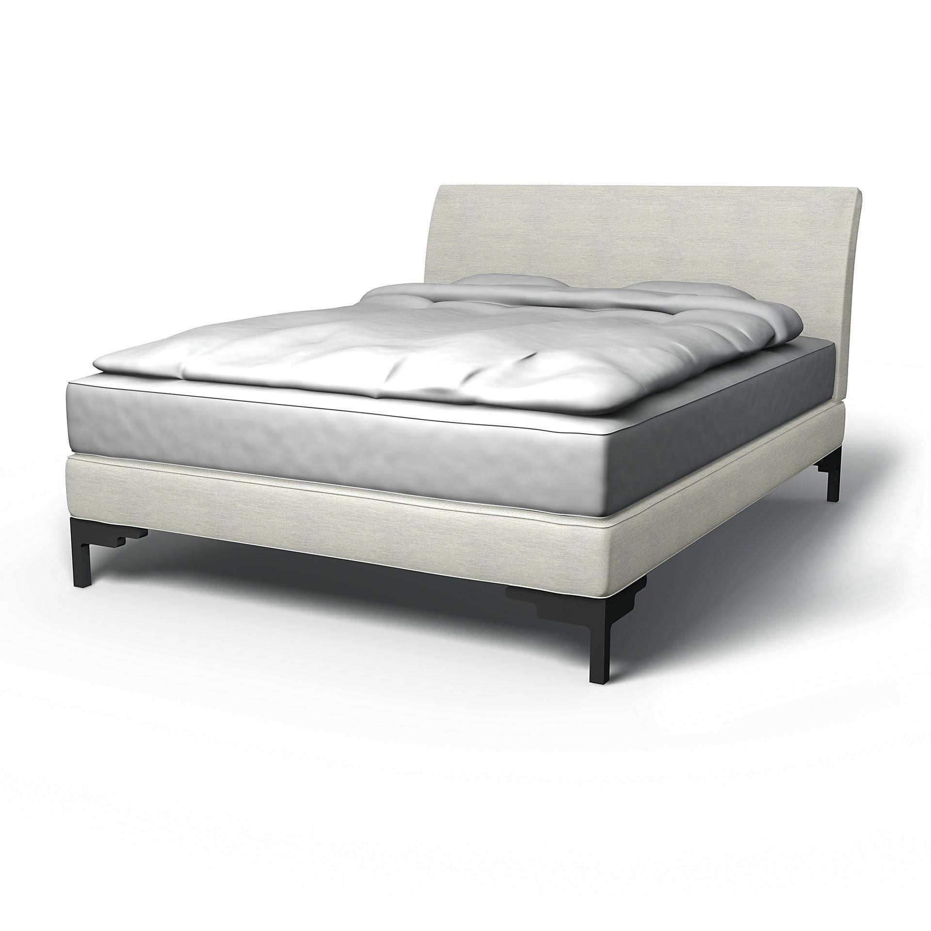 IKEA - Bezug für Bettrahmen Vanvik, Silver Grey, Baumwolle - Bemz IKEA - Bezug für Bettrahmen Vanvik, Silver Grey, Baumwolle - Bemz von Bemz