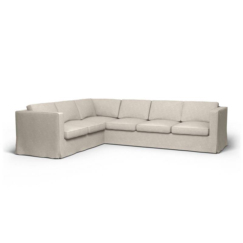 IKEA - Bezug für Ecksofa Karlanda (2+3), Natural White, Samt - Bemz von Bemz