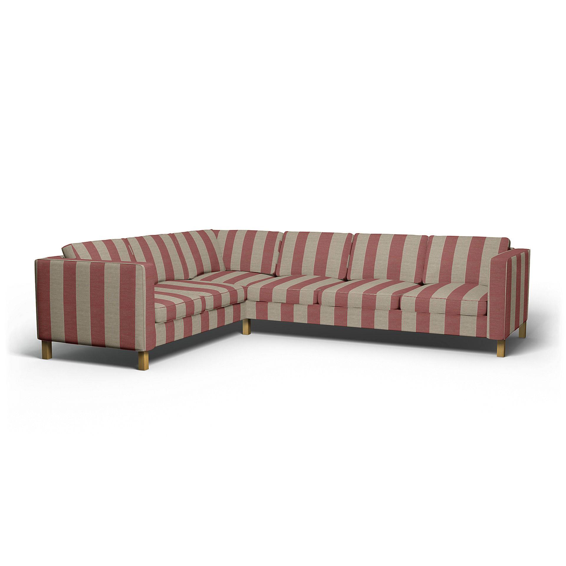 IKEA - Bezug für Ecksofa Karlanda (2+3), Soft Red, Leinen - Bemz von Bemz