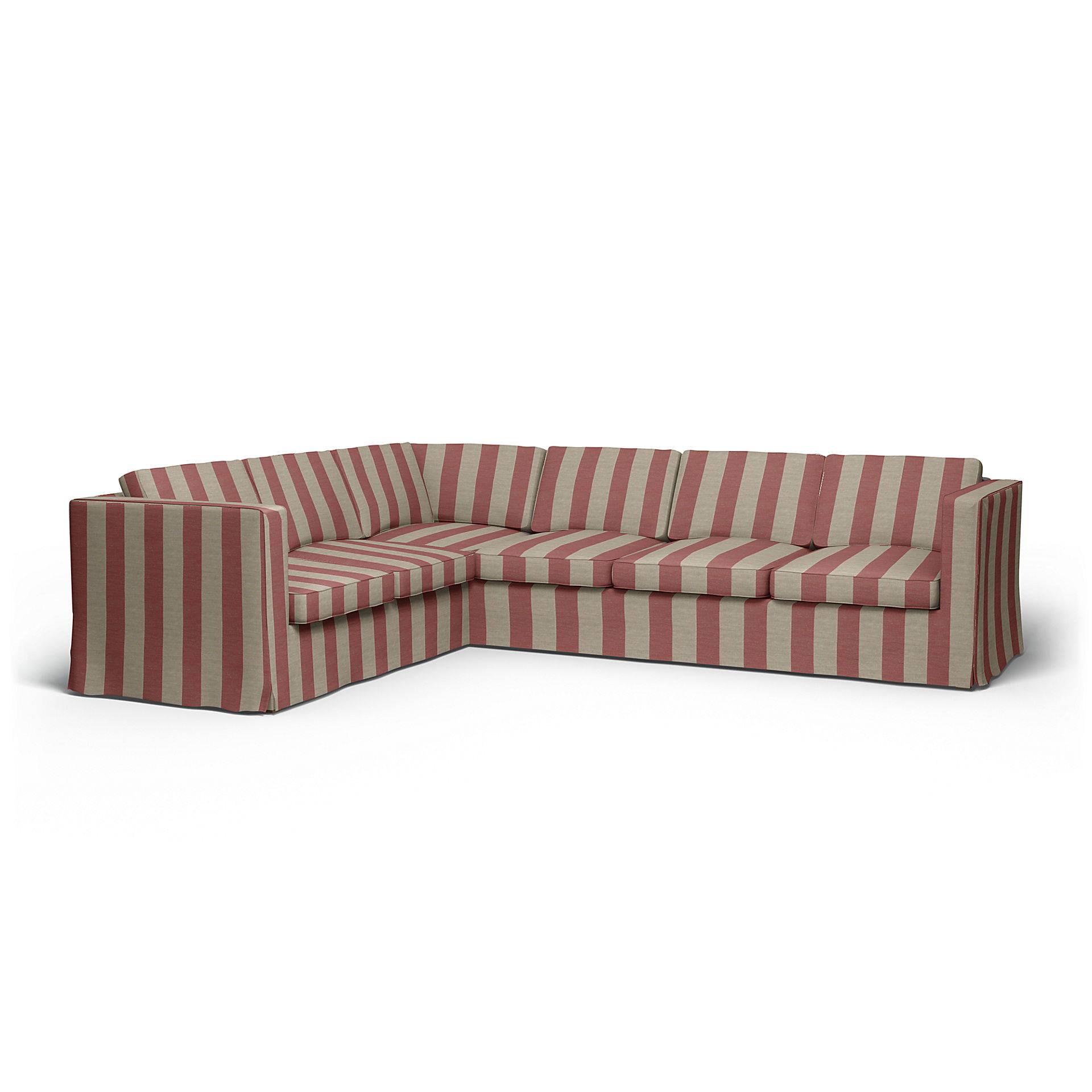 IKEA - Bezug für Ecksofa Karlanda (2+3), Soft Red, Leinen - Bemz von Bemz