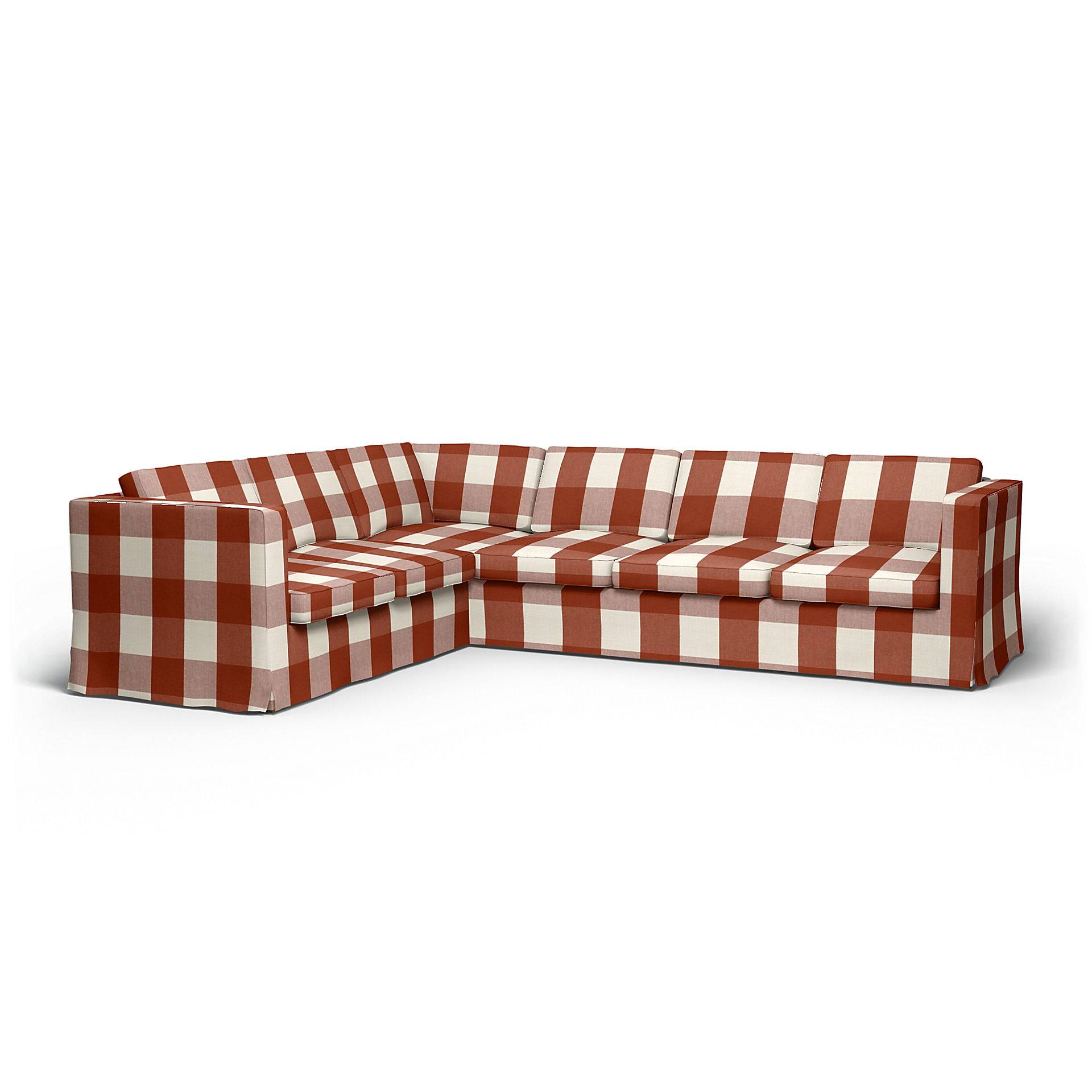 IKEA - Bezug für Ecksofa Karlanda (2+3), Terracotta, Leinen - Bemz von Bemz