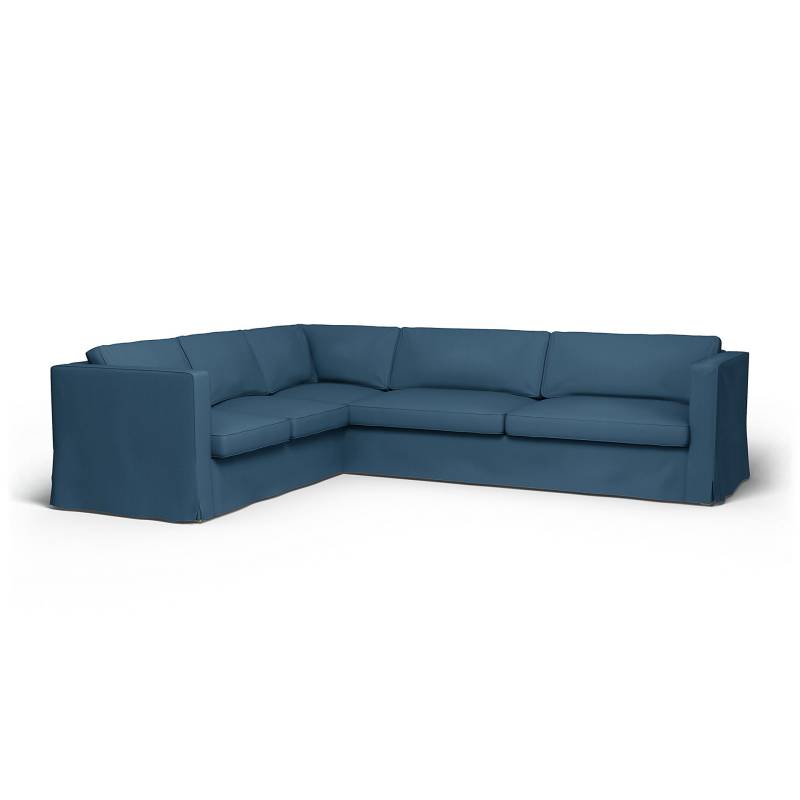 IKEA - Bezug für Ecksofa Karlstad (2+3), Real Teal, Baumwolle - Bemz von Bemz