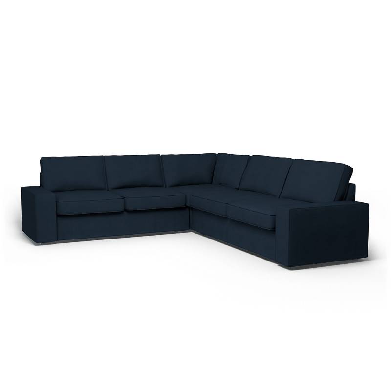 IKEA - Bezug für Ecksofa Kivik (2+2), Navy Blue, Baumwolle - Bemz von Bemz
