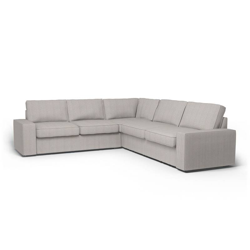 IKEA - Bezug für Ecksofa Kivik (2+2), Silver Grey, Baumwolle - Bemz von Bemz