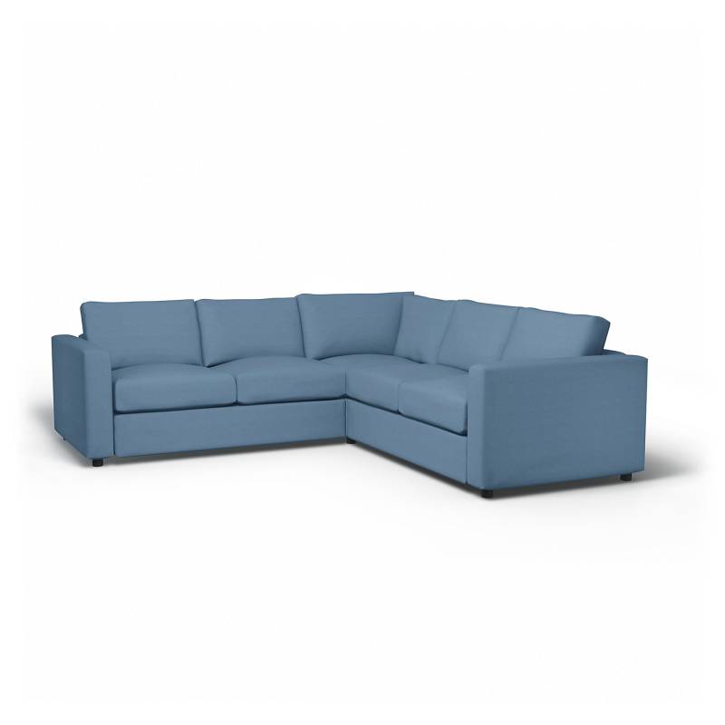 IKEA - Bezug für Ecksofa Vimle (2+2), Vintage Blue, Leinen - Bemz von Bemz