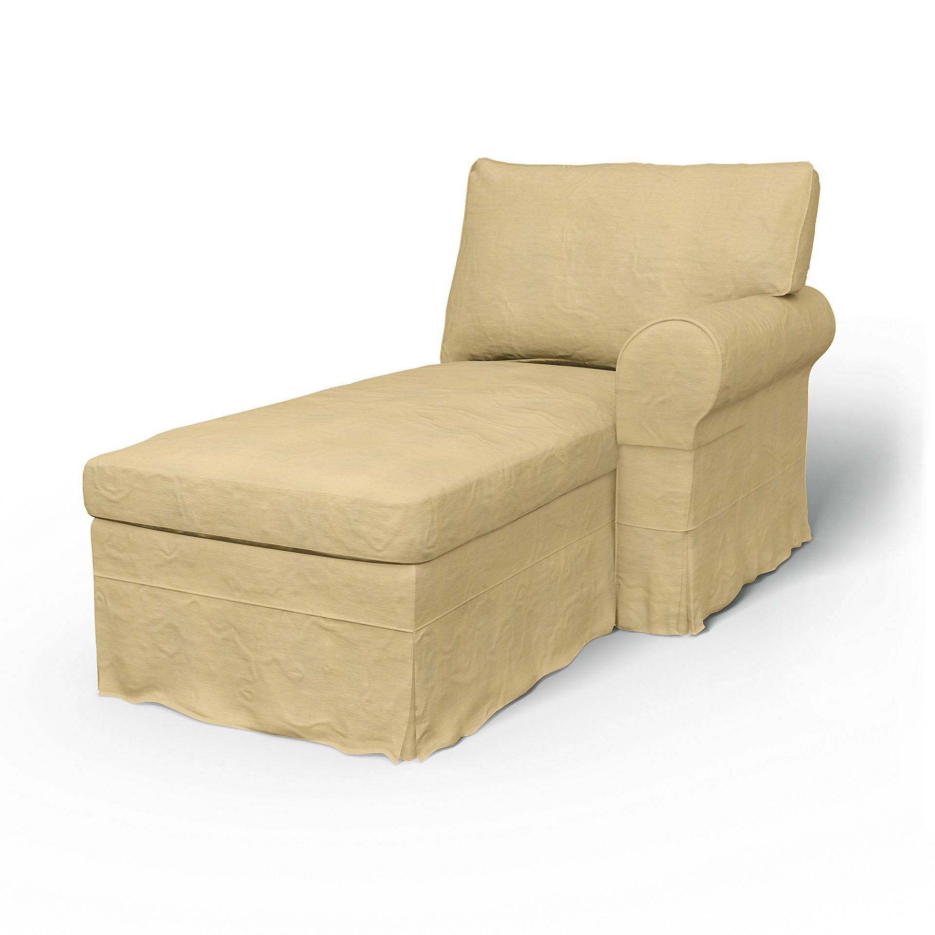 IKEA - Bezug für Récamiere Ektorp, Armlehne rechts, Soft Yellow, Leinen - Bemz IKEA - Bezug für Récamiere Ektorp, Armlehne rechts, Soft Yellow, Leinen - Bemz von Bemz