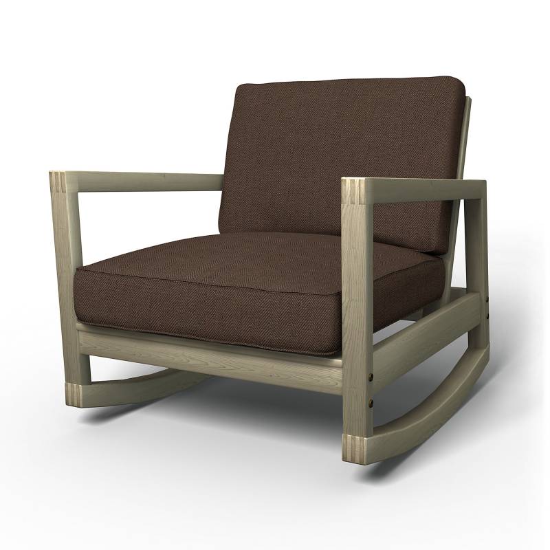 IKEA - Bezug für Schaukelstuhl Lillberg, Chocolate, BOUCLÉ & TEXTURIERT - Bemz von Bemz