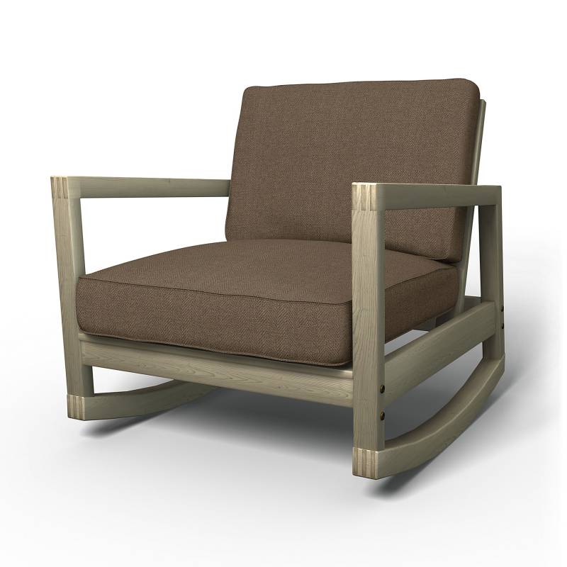 IKEA - Bezug für Schaukelstuhl Lillberg, Dark Taupe, BOUCLÉ & TEXTURIERT - Bemz von Bemz