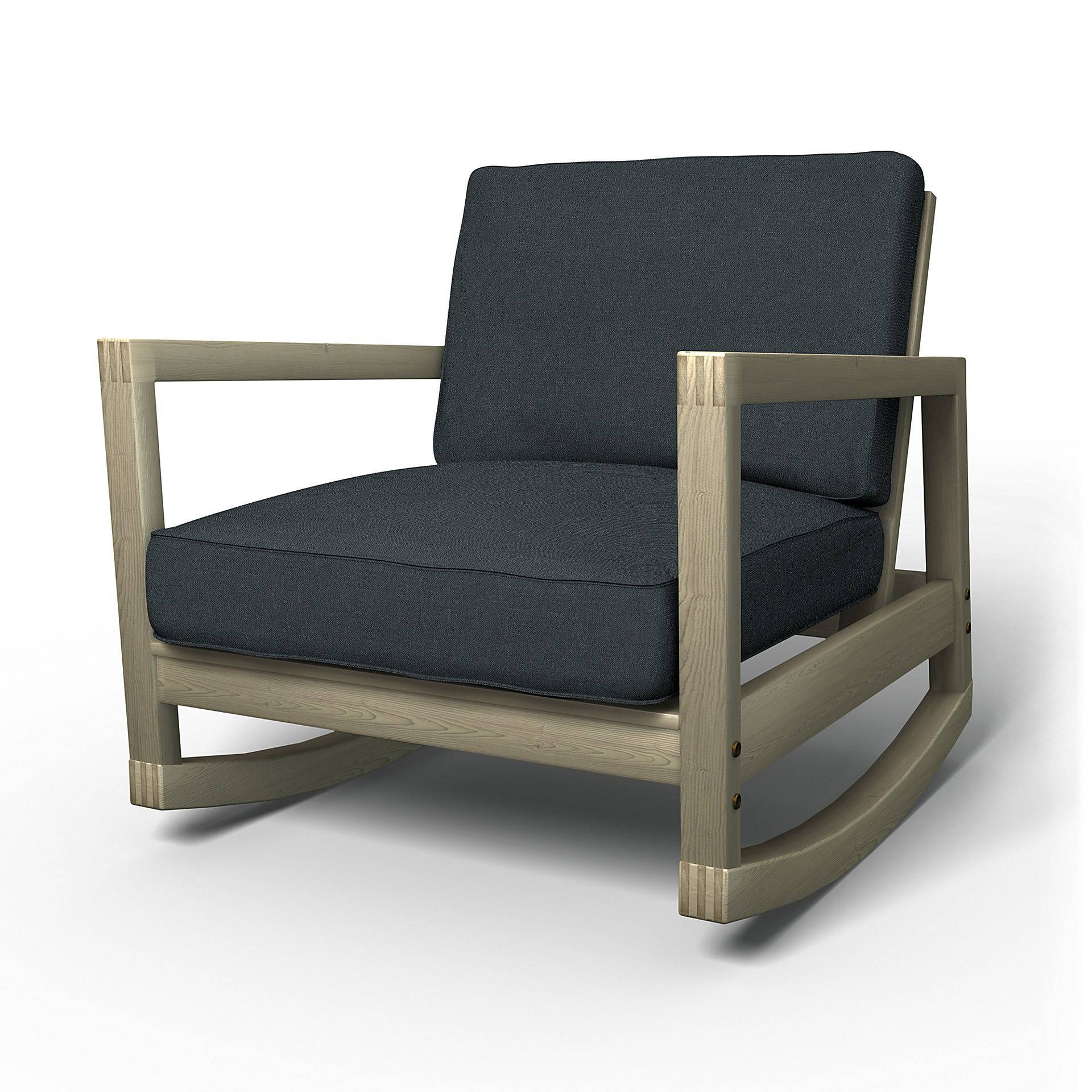 IKEA - Bezug für Schaukelstuhl Lillberg, Graphite Grey, Leinen - Bemz von Bemz