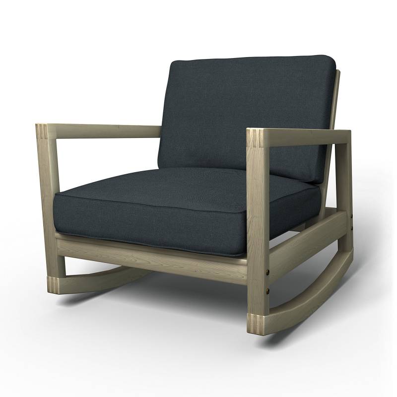 IKEA - Bezug für Schaukelstuhl Lillberg, Graphite Grey, Leinen - Bemz von Bemz