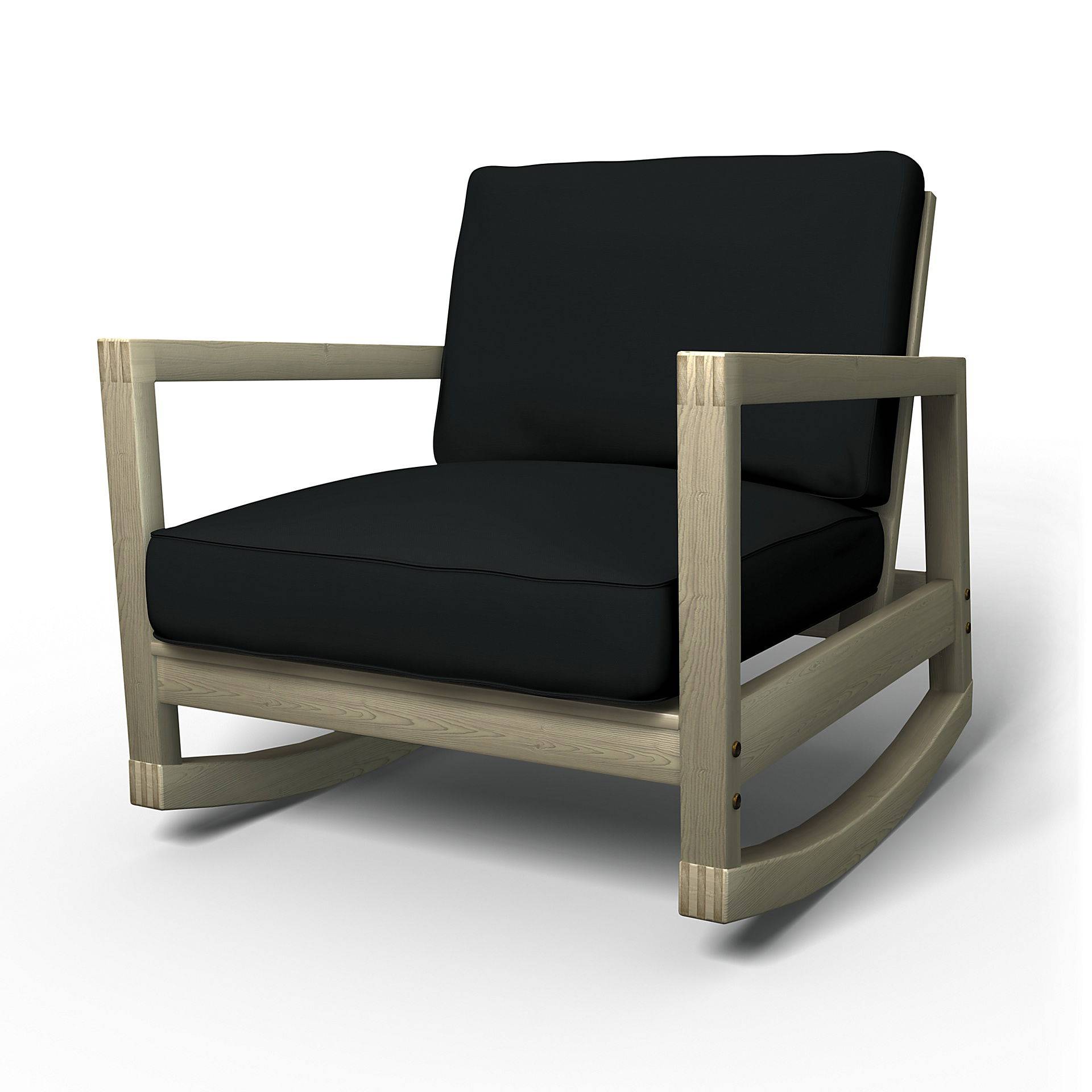 IKEA - Bezug für Schaukelstuhl Lillberg, Jet Black, Baumwolle - Bemz von Bemz
