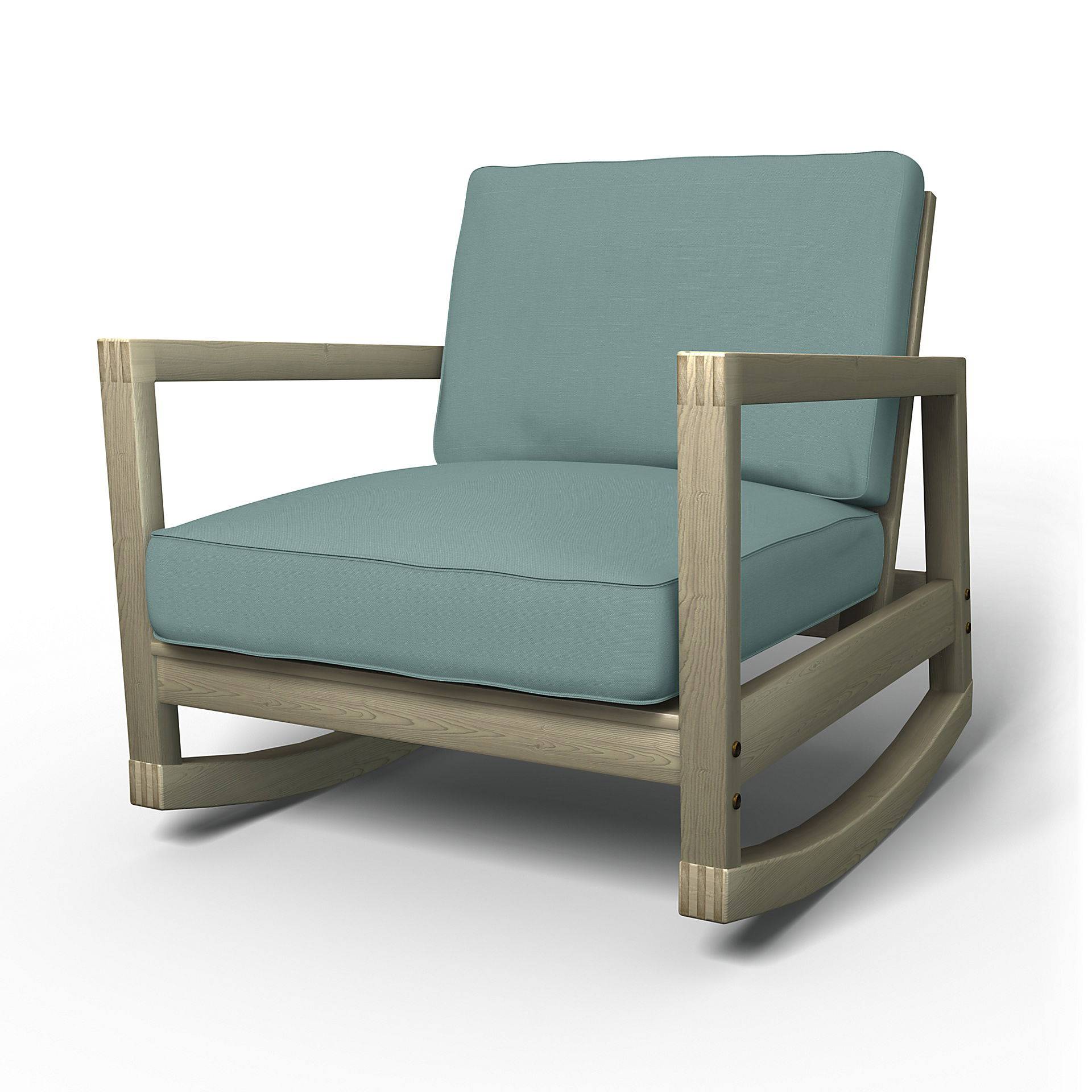 IKEA - Bezug für Schaukelstuhl Lillberg, Mineral Blue, Baumwolle - Bemz von Bemz