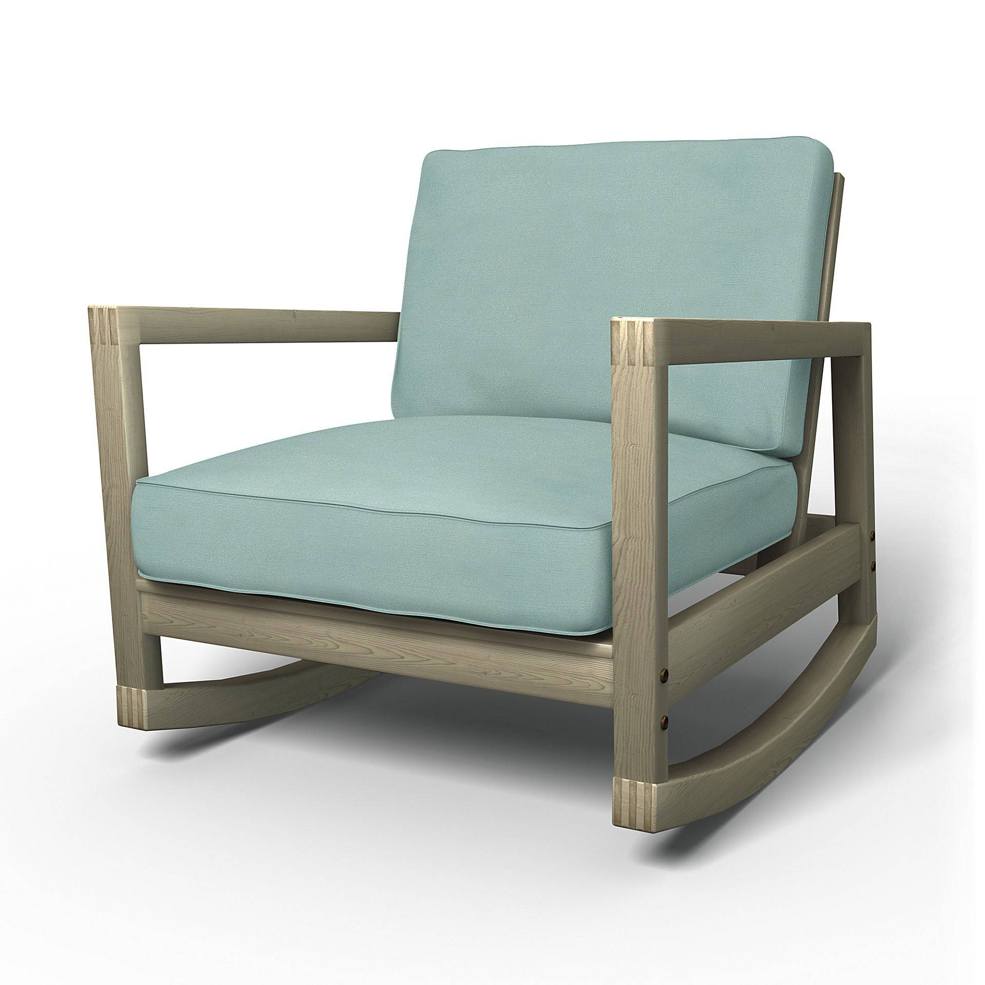 IKEA - Bezug für Schaukelstuhl Lillberg, Mineral Blue, Leinen - Bemz von Bemz