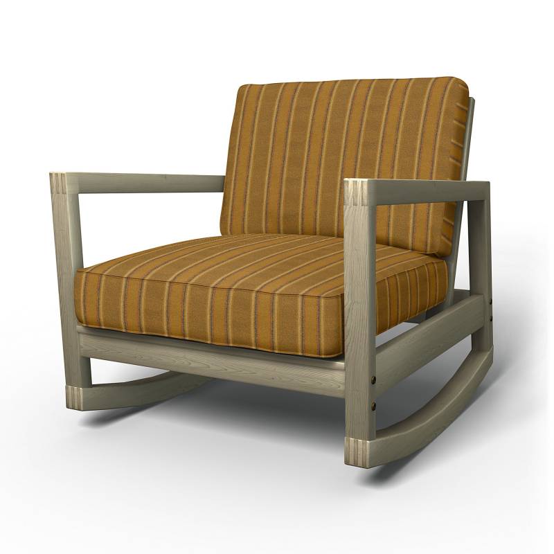 IKEA - Bezug für Schaukelstuhl Lillberg, Mustard Stripe, Baumwolle - Bemz von Bemz