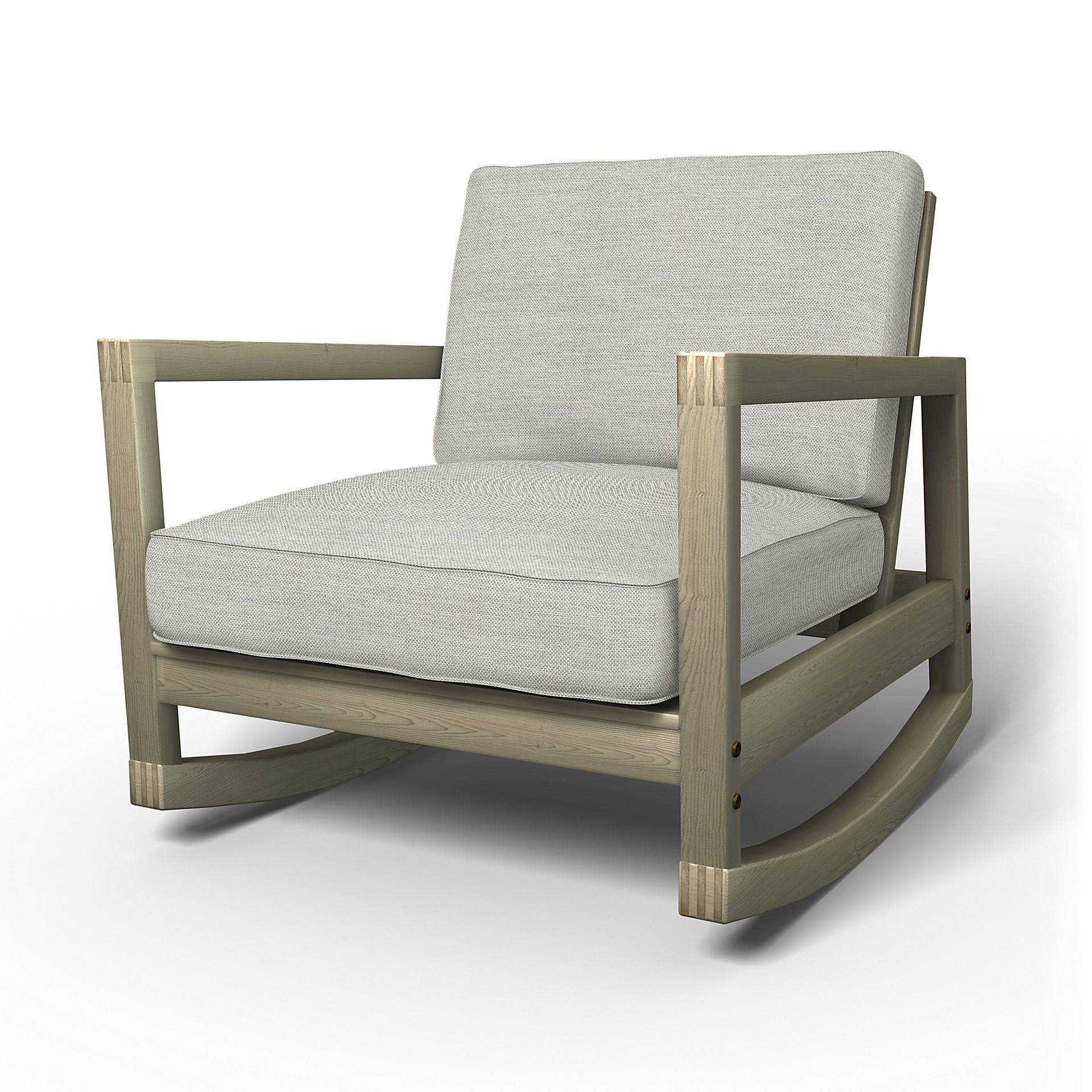 IKEA - Bezug für Schaukelstuhl Lillberg, Silver Grey, Baumwolle - Bemz von Bemz