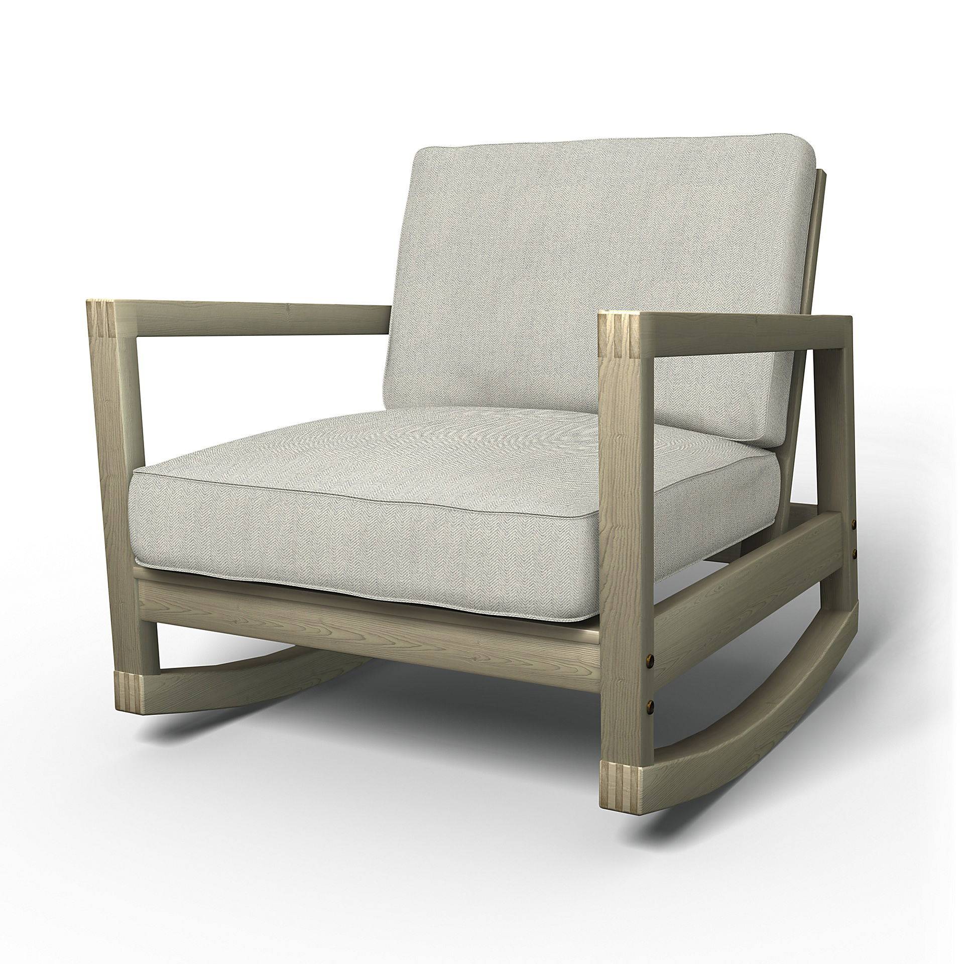 IKEA - Bezug für Schaukelstuhl Lillberg, Silver Grey, Baumwolle - Bemz von Bemz
