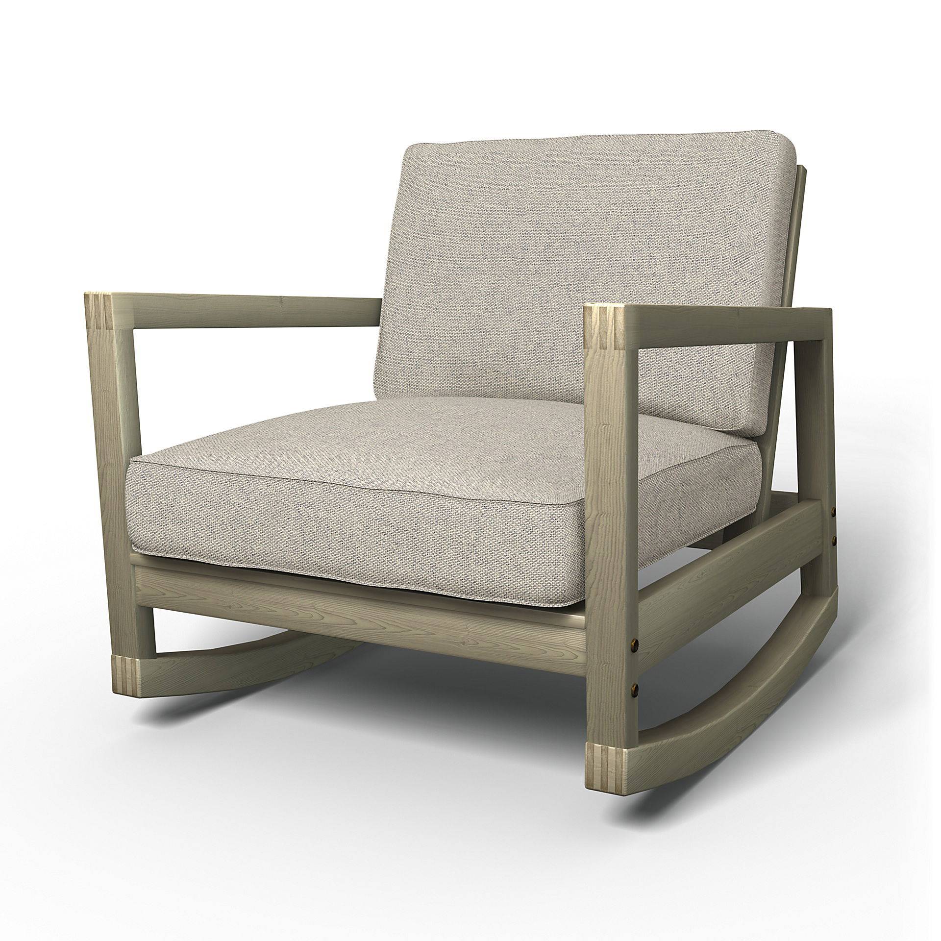 IKEA - Bezug für Schaukelstuhl Lillberg, Silver Grey, Baumwolle - Bemz von Bemz