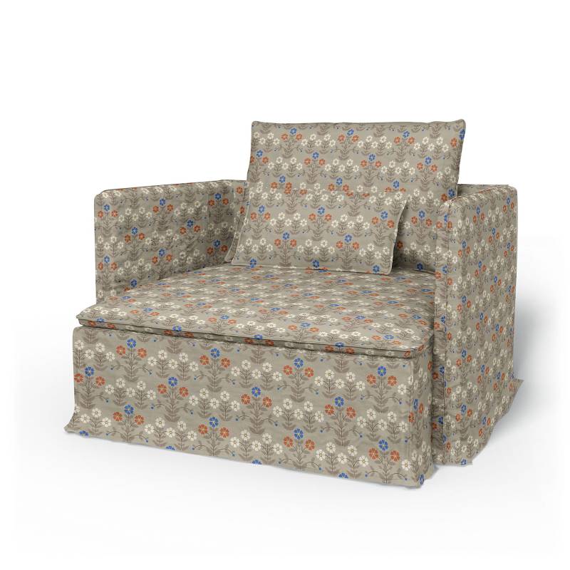IKEA - Bezug für Sessel Söderhamn, Sippor Blue/Orange, BEMZ x BORÅSTAPETER COLLECTION - Bemz von Bemz
