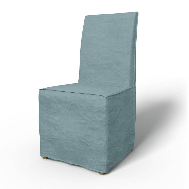 IKEA - Bezug für Stuhl Henriksdal Bodenlanger Bezug mit französischen Nähten (Standard Modell), Dusty Blue, Leinen - Bemz von Bemz