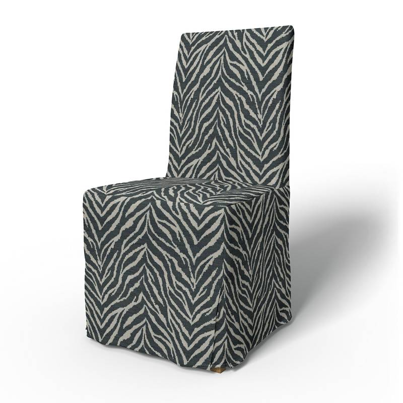 IKEA - Bezug für Stuhl Henriksdal Bodenlanger mit Kellerfalten (Standard Modell), Black/White, DIE NATURE’S PALETTE COLLECTION VON BEMZ - Bemz von Bemz