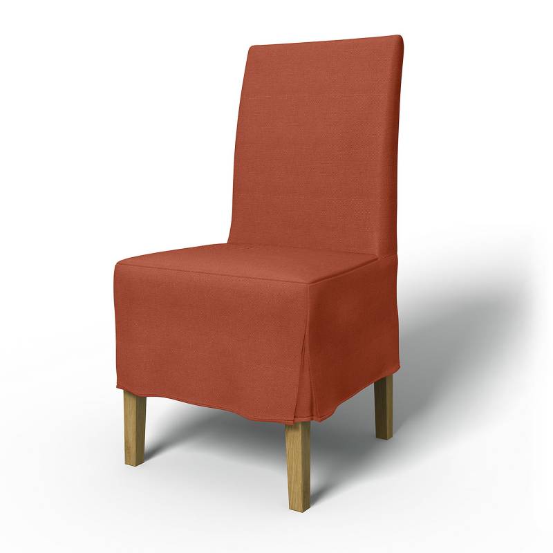 IKEA - Bezug für Stuhl Henriksdal Halblanger mit Kellerfalten (Standard Modell), Burnt Orange, Leinen - Bemz von Bemz
