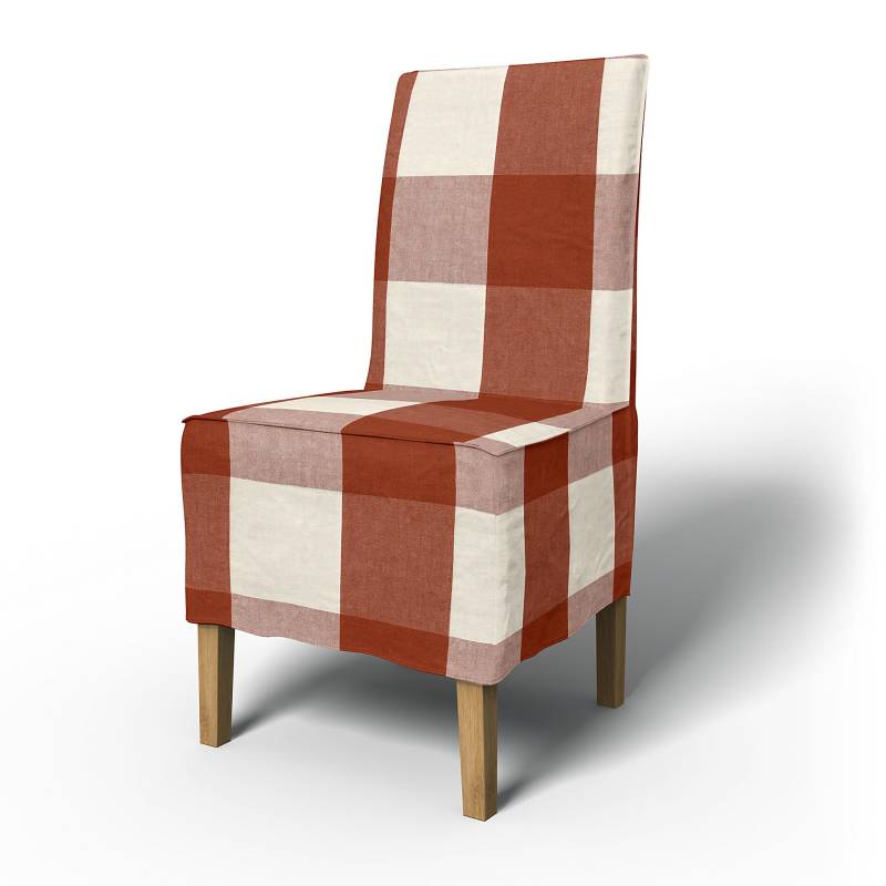 IKEA - Bezug für Stuhl Henriksdal Halblanger mit französischen Nähten (Standard Modell), Terracotta, Leinen - Bemz von Bemz