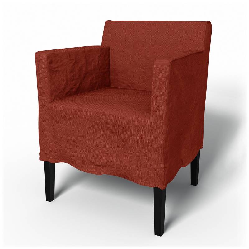 IKEA - Bezug für Stuhl Nils mit Armlehnen, Cayenne, Leinen - Bemz von Bemz