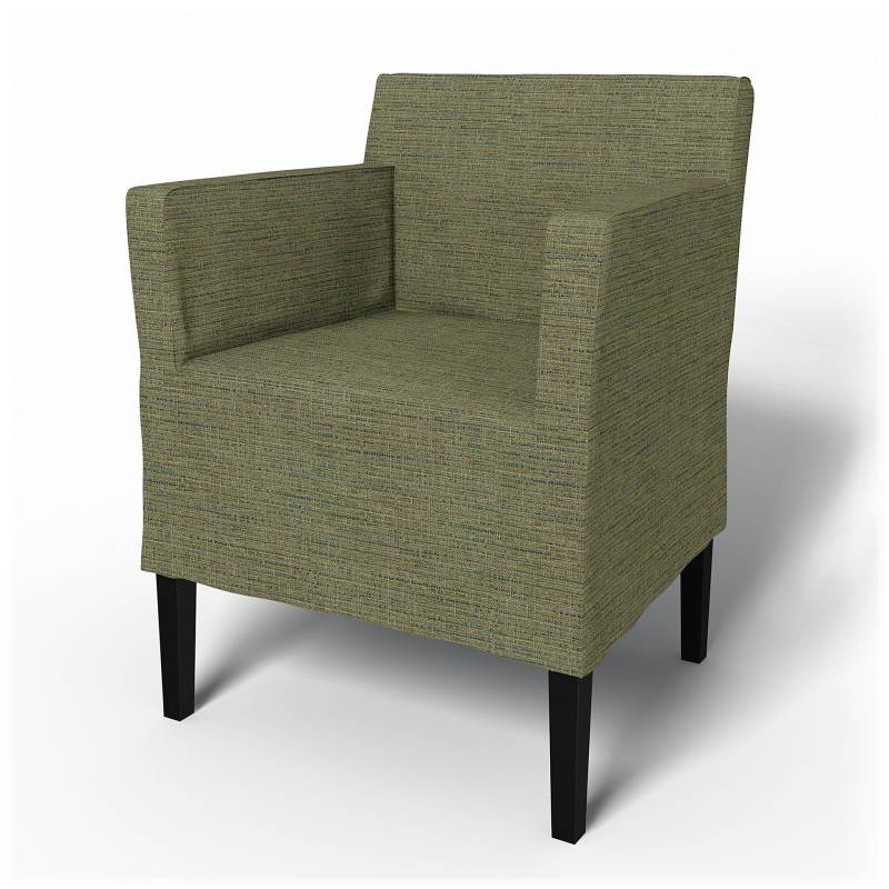IKEA - Bezug für Stuhl Nils mit Armlehnen, Meadow Green, BOUCLÉ & TEXTURIERT - Bemz von Bemz