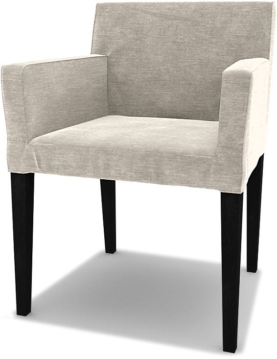 IKEA - Bezug für Stuhl Nils mit Armlehnen, Natural White, Samt - Bemz IKEA - Bezug für Stuhl Nils mit Armlehnen, Natural White, Samt - Bemz von Bemz