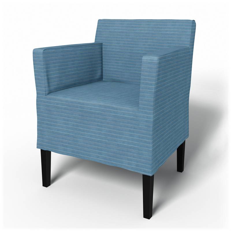 IKEA - Bezug für Stuhl Nils mit Armlehnen, Sky Blue, Cord - Bemz von Bemz