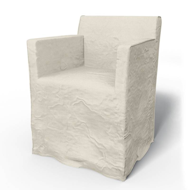 IKEA - Bezug für Stuhl Nils mit Armlehnen, Unbleached, Leinen - Bemz von Bemz