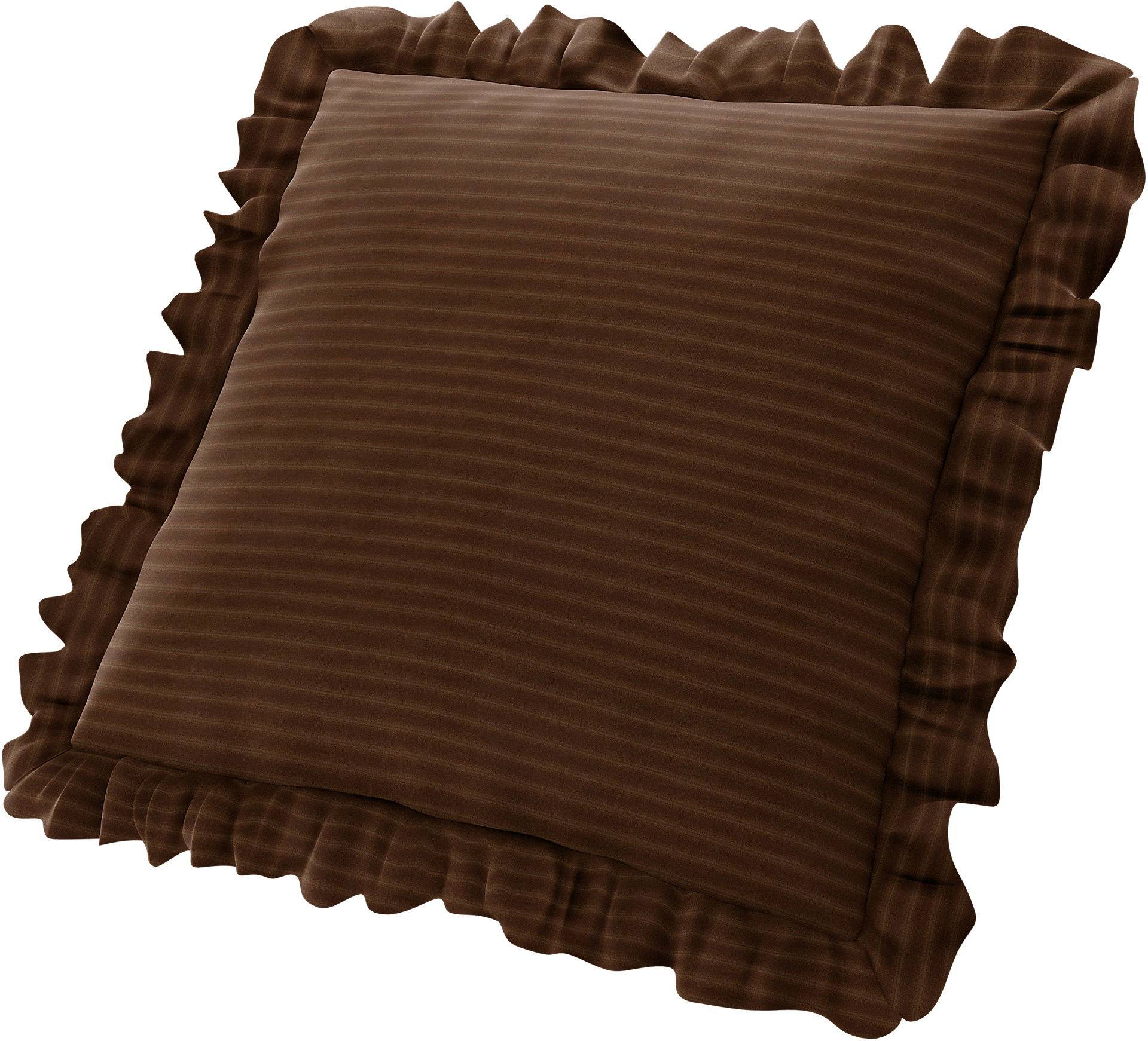 Kissenbezug mit Rüschen, Chocolate Brown, Cord - Bemz Kissenbezug mit Rüschen, Chocolate Brown, Cord - Bemz von Bemz