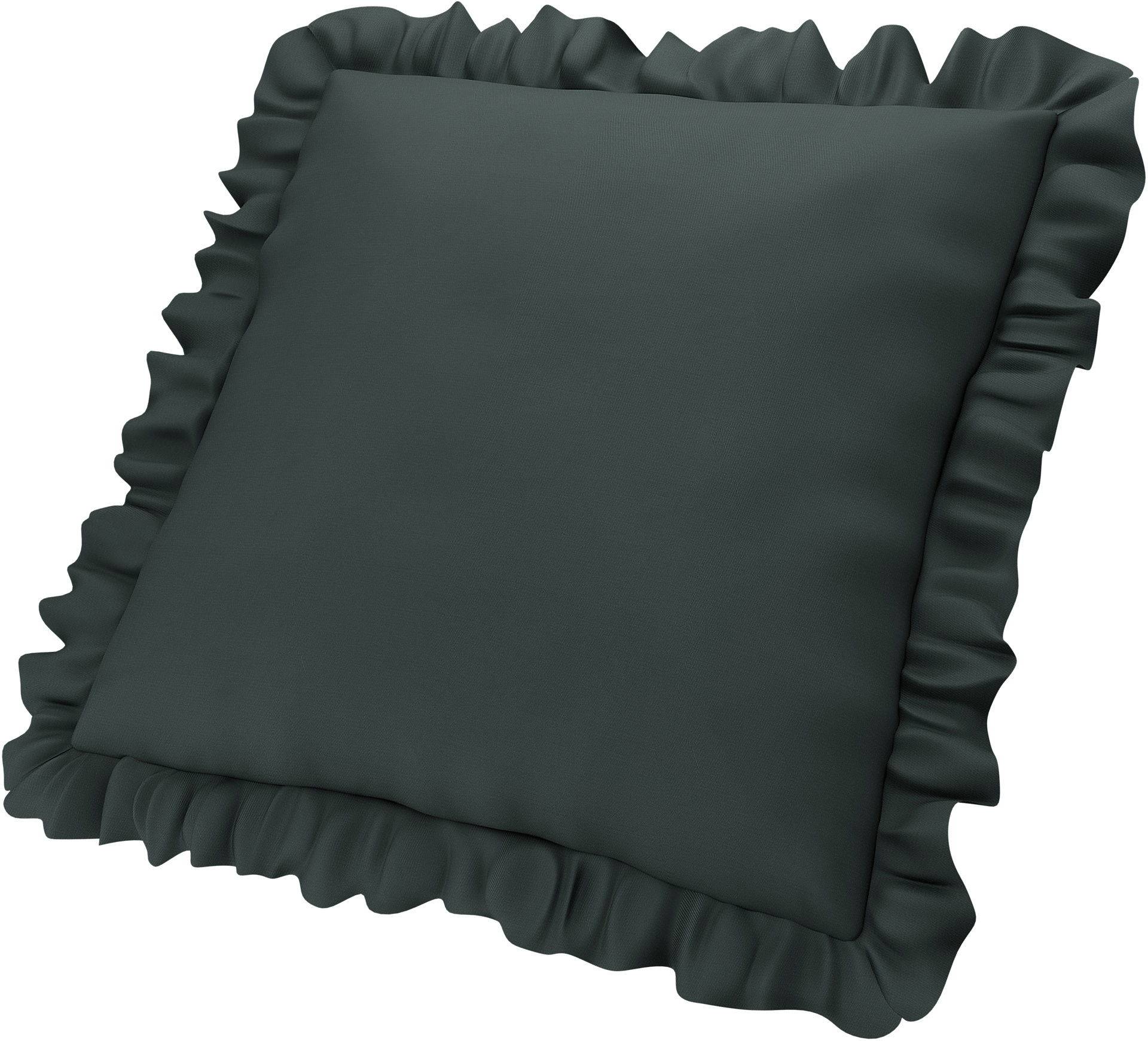 Kissenbezug mit Rüschen, Graphite Grey, Baumwolle - Bemz Kissenbezug mit Rüschen, Graphite Grey, Baumwolle - Bemz von Bemz