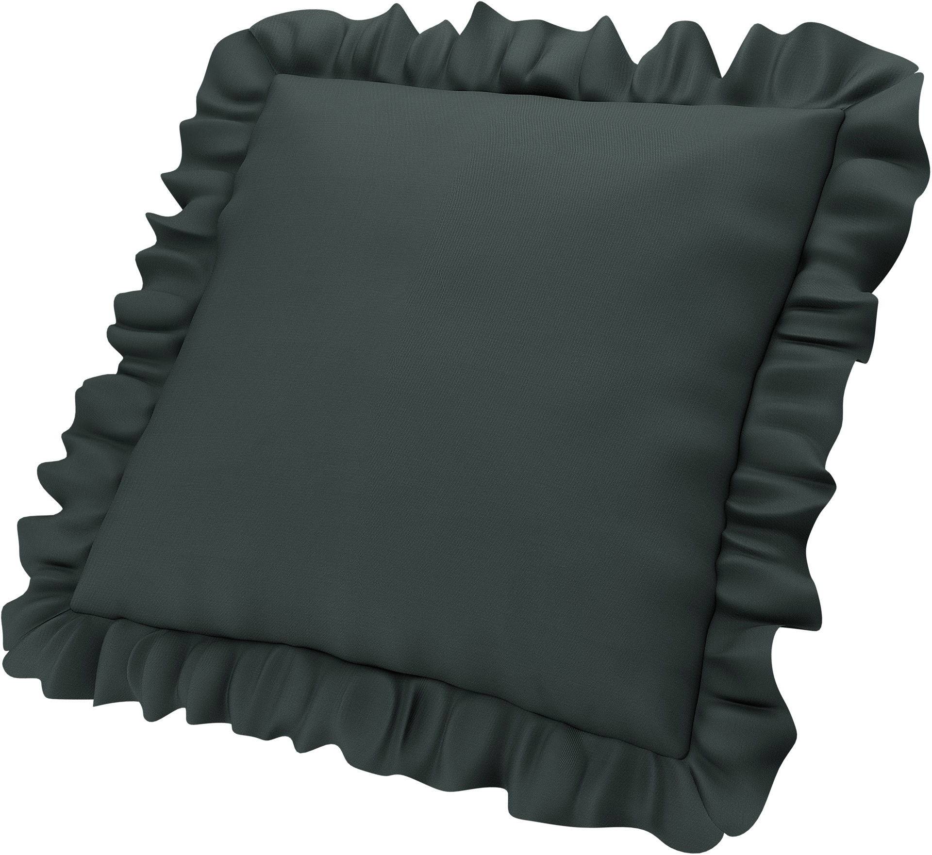 Kissenbezug mit Rüschen, Graphite Grey, Baumwolle - Bemz Kissenbezug mit Rüschen, Graphite Grey, Baumwolle - Bemz von Bemz