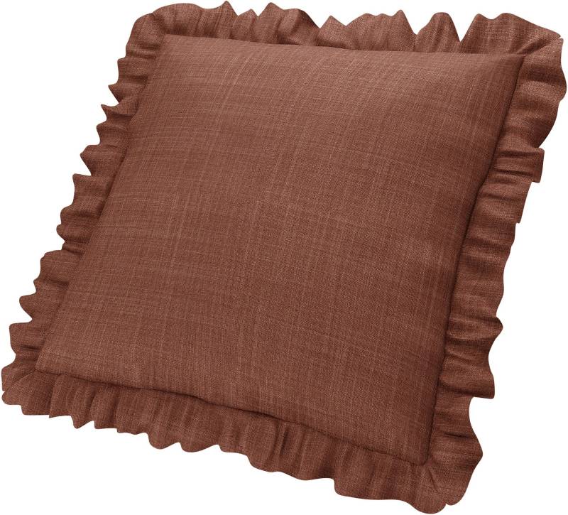 Kissenbezug mit Rüschen, Rust, BOUCLÉ & TEXTURIERT - Bemz Kissenbezug mit Rüschen, Rust, BOUCLÉ & TEXTURIERT - Bemz von Bemz