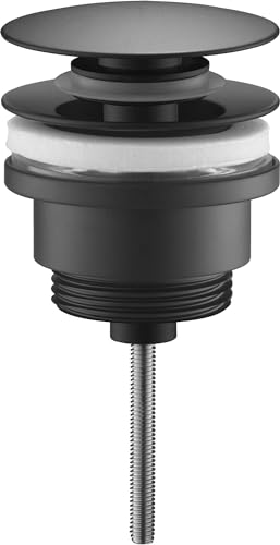 Ben Push Open afsluitbare wastafelplug mat zwart von Ben BADKAMERS & SANITAIR