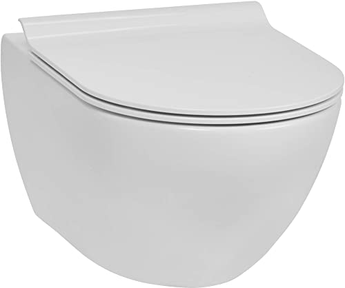 Ben Segno Hänge-WC mit Tiefspül mit Nanobeschichtung und Tornado-Spülung Glanz Weiß - Wand-WC - Keramik von Ben BADKAMERS & SANITAIR